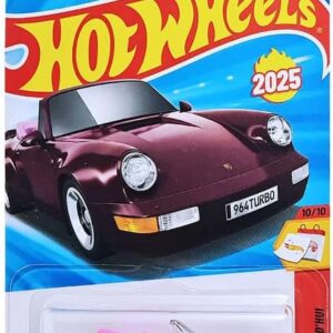 Hot Wheels 2025 Porsche 911 Torbo Cabriolet Then and Now Ages 3 and Up 239/250 (Wine)