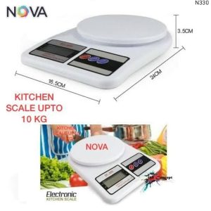 Electronic Digital Kitchen Weighing Scale, Food Weight Machine for Home, Baking, Health 10 kg Battries Included (Pack of 1)