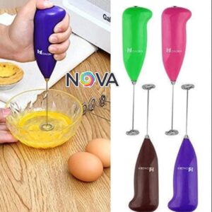Falari Premium Milk Frother & Coffee Foamer High RPM AA batteries Operated Handheld Whisk (Pack of 1 , Random Color, does not include AA batteries) | Stainless Steel Beater for Latte, Cappuccino, Hot Chocolate & Eggs