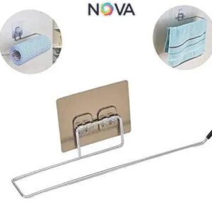 Stainless Steel Self Adhesive Wall Mount Towel Bar for Kitchen Bathroom Toilet