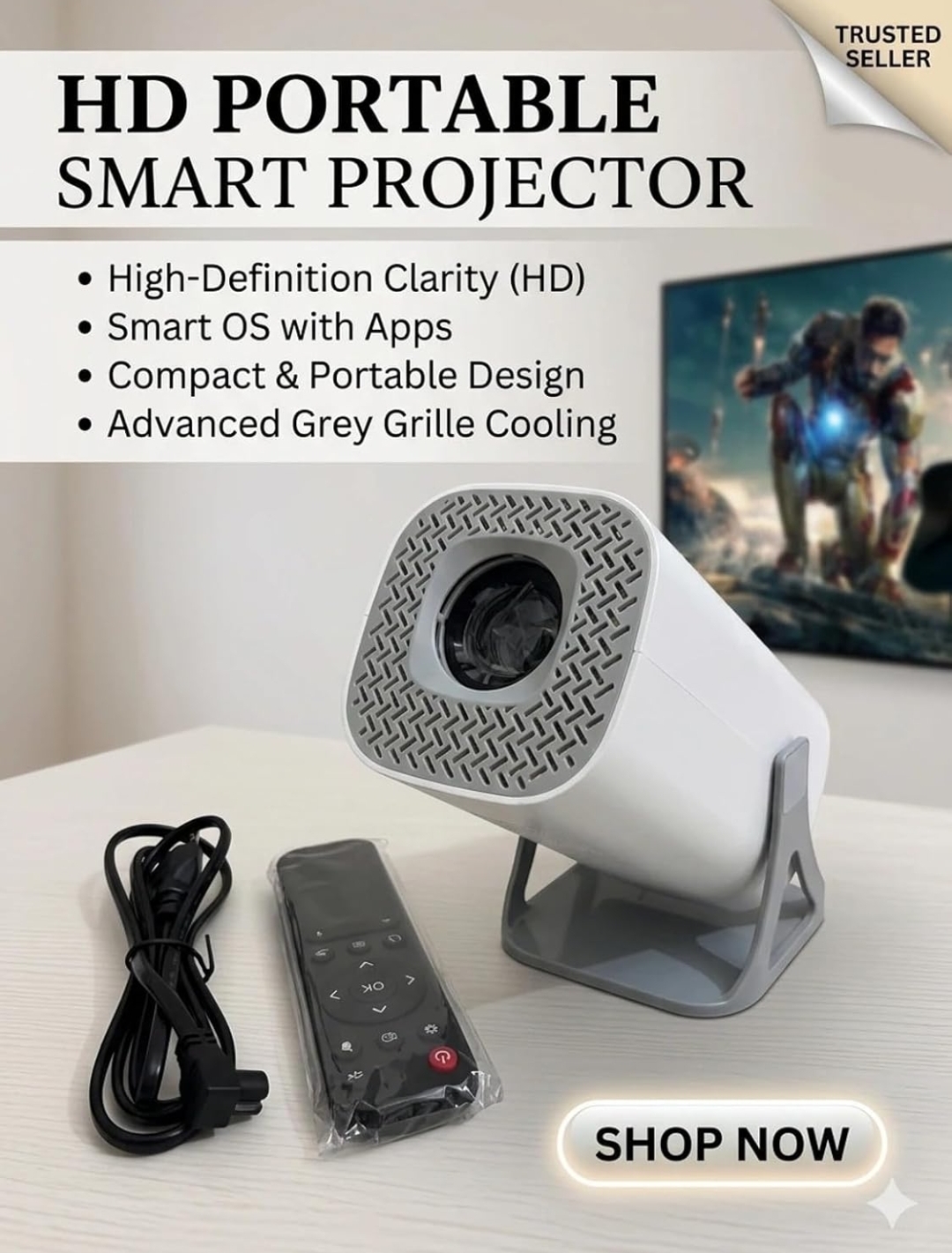 Native 1080P Smart Android Projector - Image 2