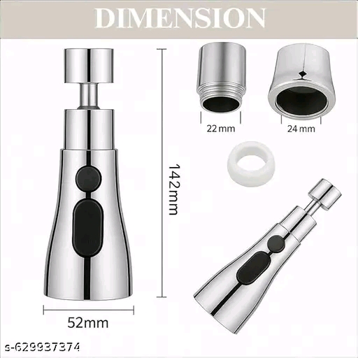 Kitchen Faucet Extender, Chrome Plated, 3-Mode Spray Head, Flexible Extension