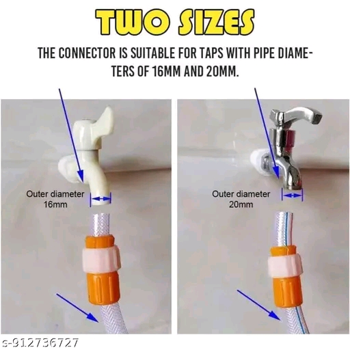Multifunction Faucet Water Hose Pipe Connector (Pack of 4) - Image 5