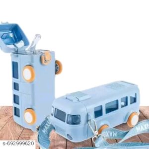 Kids Water Bottle, Bus Shape Car Water Bottle with Straw