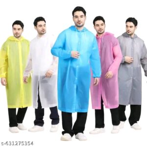 Rain Shield Unisex Waterproof Raincoat with Storage Pouch (Random clr-1)