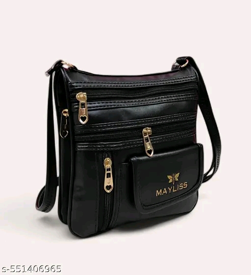 Elegant stylish Black women PU sling bags - Image 5