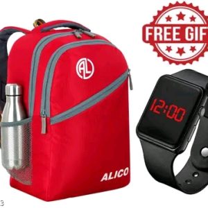 35 L Casual Waterproof Laptop Bag/Backpack for Men Women Boys Girls/Office School College Teens & Students Free Watch