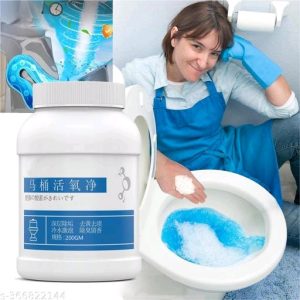 Toilet Active Oxygen Agent Cleaner Toilet Oxygen Cleaner Powder Foam Cleaner Pipe Dredging Agent Oxygen Toilet Bubbles Powder Powerful Toilet Bowl Active Oxygen Toilet Cleaner Powder 200 gm