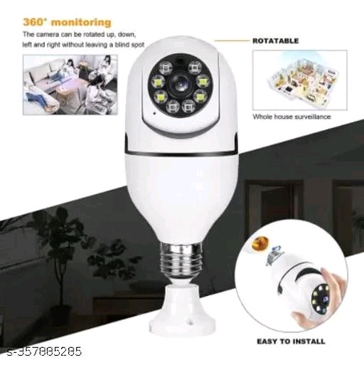 MG77_Full HD Bulb Shape 5MP Full HD Pan/Tilt Wireless WiFi IP CCTV Security Camera Security Camera