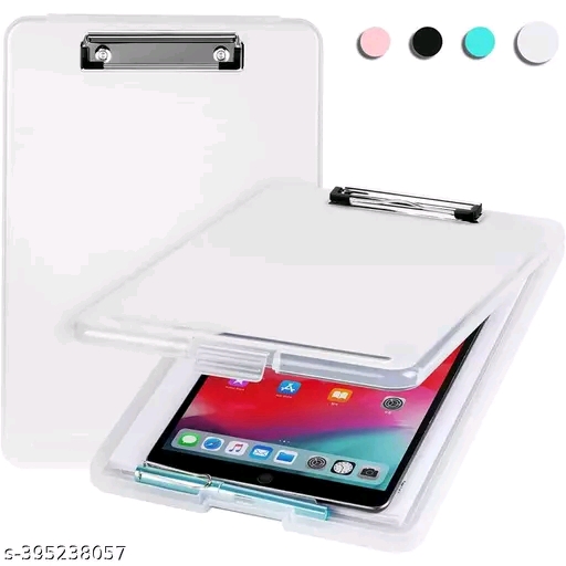 Harvic Clipboard with Storage, Plastic Storage Clipboard with Low Profile Clip, Heavy Duty Nursing Clipboards Foldable, Waterproof Coaches Clipboard Case, Letter Size Smooth Writing for Work, Kids (Pack of-1) - Image 4