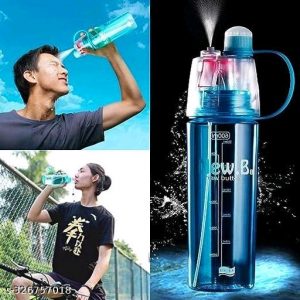 2 in 1 Drink and Mist Water Bottle Spray Water Bottle, 600 ml (Multicolour)