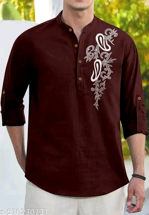 kurta printed kurtas men combo kurta mens short kurta casual shirt straigth 100% cotton multiple colour kurta shirt kurta for men shirt kurta - Image 7