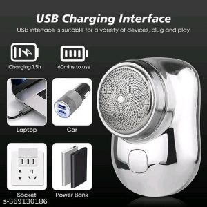 Mini Electric Shaver Hair Trimmer Portable Shaver for Men USB Rechargeable Shaver Mini Pocket Fashion Shaver Razor Easy One-Button Use Suitable for Home, Car, Travel (Multi Color)