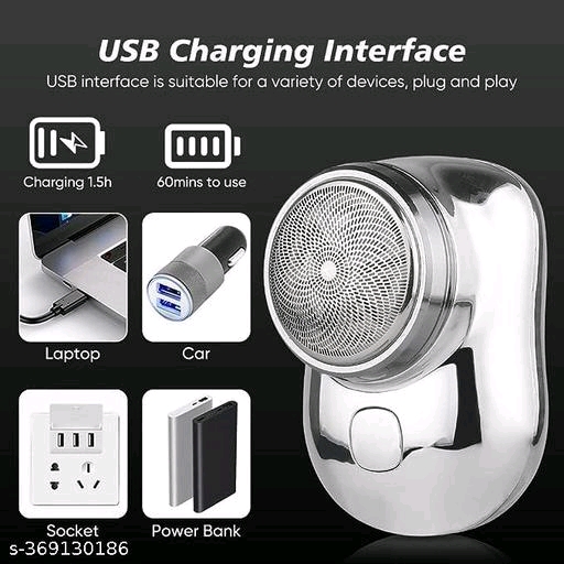 Mini Electric Shaver Hair Trimmer Portable Shaver for Men USB Rechargeable Shaver Mini Pocket Fashion Shaver Razor Easy One-Button Use Suitable for Home, Car, Travel (Multi Color)