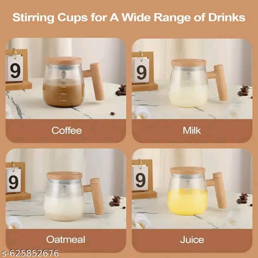 Self Stirring Mug,Electric Mixing Cup Self Stirring Coffee Mug High Borosilicate Glass Mixing Coffee Mug - Image 3