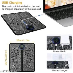 Portable Massage Pad Feet Muscle Stimulator Massage Mat Electric Vibrating EMS Foot Massager