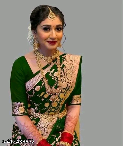 Banarasi Jacquard Woven Saree - Image 4