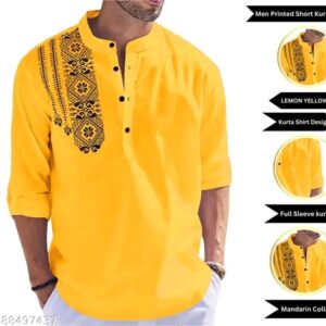 MEN PRINTED SHORT KURTA