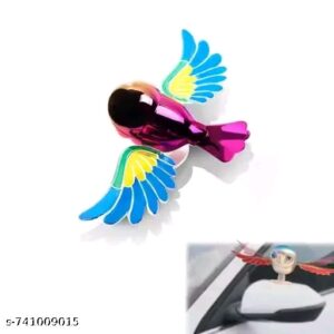 Flying Bird Car Dashboard Decoration, Moving Flapping Wings Bird Ornament for Car Mirror & Motorcycle, Cute Exterior Decor for Scooter, E-Bike, Helmet & Rearview Mirror