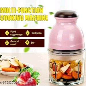 Electric 200W Food Processor and Chopper Multifunction Capsule Cutter Quatre For Vegetable and Fruit- Multi Electric Fruit Purpose Crusher Meat Grinder Blender (Multicolor, 600ml) Watts Mini Mixer Juicer Multipurpose with mixer grinder juicer food processor Hand Multi-Function Baby Machine Household