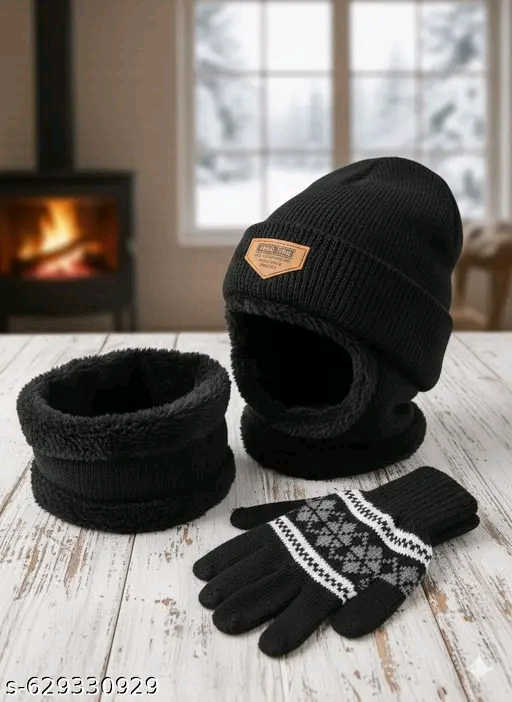 Men & Women Winter Cap Beanie With Touh screen Winter Gloves - Image 3
