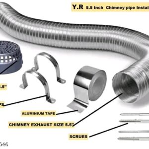 chimney pipe 5.5” installation kit