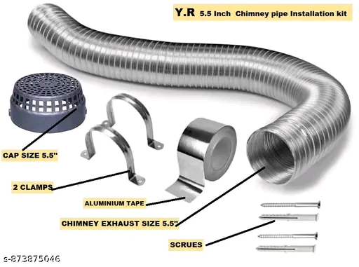 chimney pipe 5.5'' installation kit