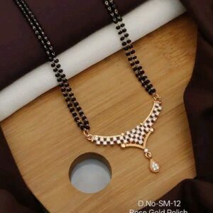 Classic Rose Gold AD Mangalsutra for Brides