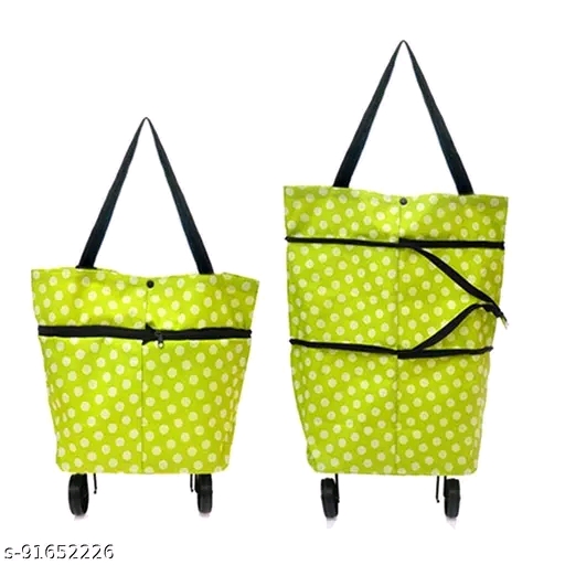 Foldable Shopping Trolley Bag with Wheels Waterproof Folding Travel Luggage Bag