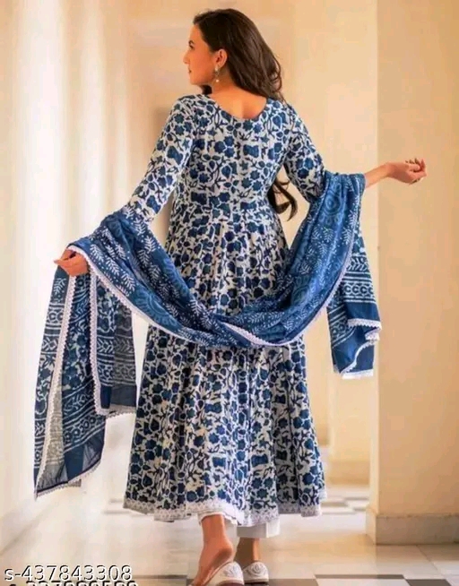 KD-ANARKALI-BLUE-001 - Image 3