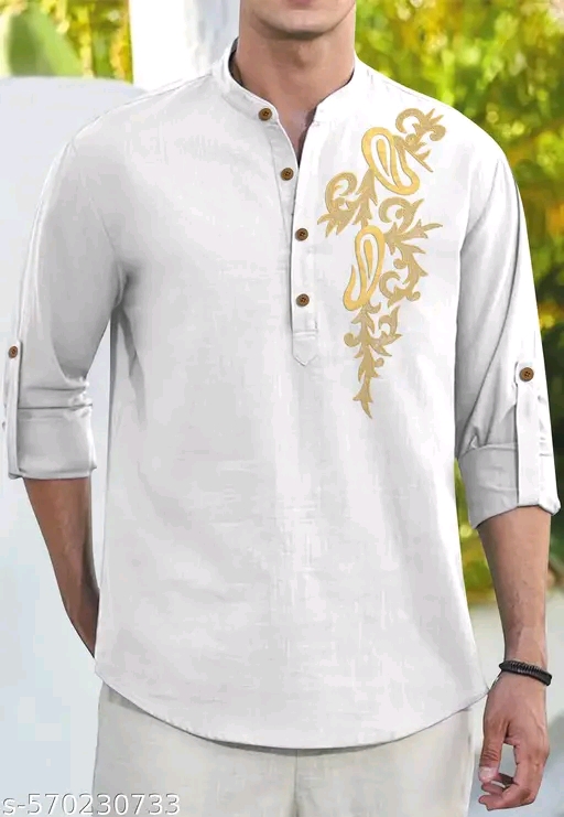 kurta printed kurtas men combo kurta mens short kurta casual shirt straigth 100% cotton multiple colour kurta shirt kurta for men shirt kurta - Image 5