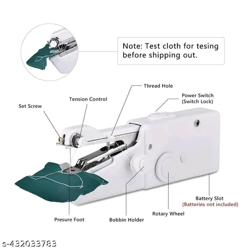Electric Handy Stitch Mini Hand Sewing Machine Stapler Style Mini Machine Home Tailoring Silai Machine Emergency Stitching Handheld Sewing Machine - Image 2