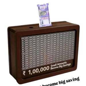 1 Lakh Wooden Money Piggi Bank for Kids