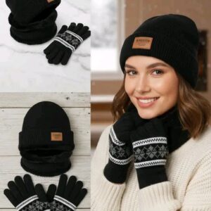 Men & Women Winter Cap Beanie With Touh screen Winter Gloves