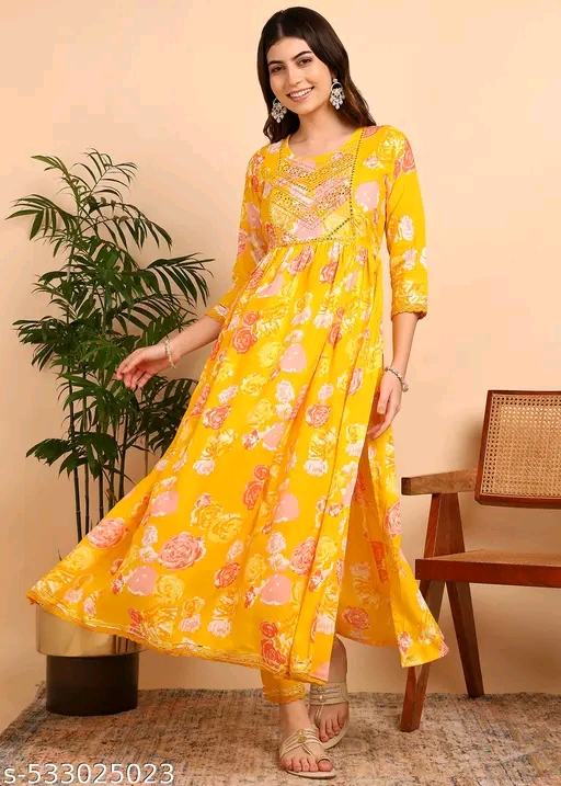 aadhya trending naira set with duppatta for girls and women - Image 3