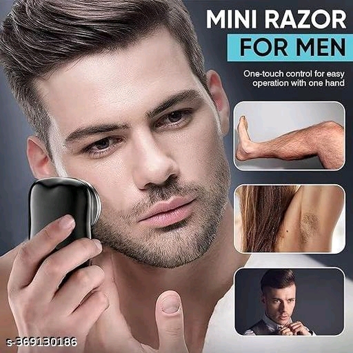 Mini Electric Shaver Hair Trimmer Portable Shaver for Men USB Rechargeable Shaver Mini Pocket Fashion Shaver Razor Easy One-Button Use Suitable for Home, Car, Travel (Multi Color) - Image 4
