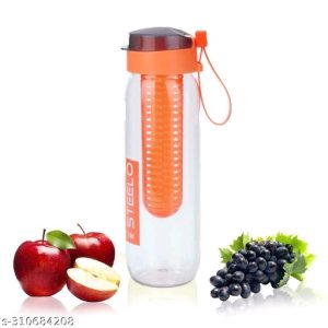Steelo Fancy Sante Lemon,Fruit Infuse Plastic Flip top Water Bottle with BPA-Free Lid 750ml, (Pack of 1)