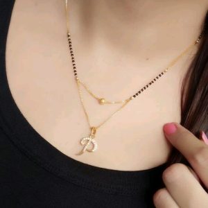 Beautiful gold plated high quality american diamond manglsutra