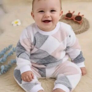 Baby Color Block Sweatshirt & Pants Set – Cozy Striped Loungewear for Infants & Toddlers (3 Months – 5 Years)