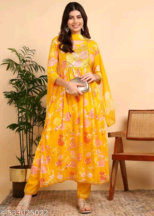 aadhya trending naira set with duppatta for girls and women