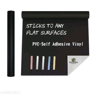 Modern creations PVC- Self Adhesive Black Board Vinyl Sticker Anti Oil, Waterproof 61 CM X 92 CM