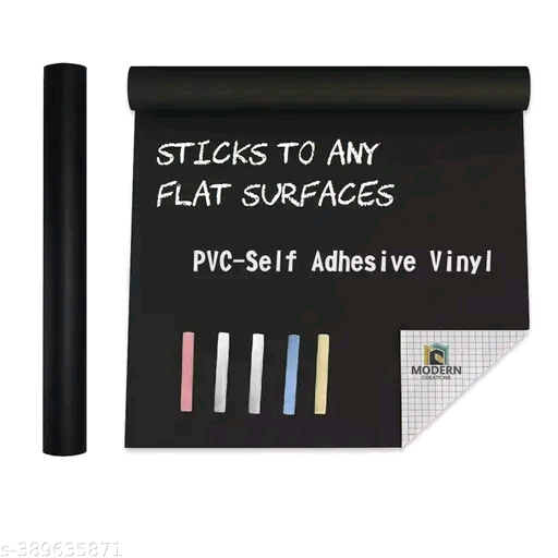 Modern creations PVC- Self Adhesive Black Board Vinyl Sticker Anti Oil, Waterproof 61 CM X 92 CM