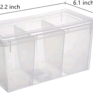 5 Litre Large Plastic Fridge Square Handle Food Storage Organizer Boxes