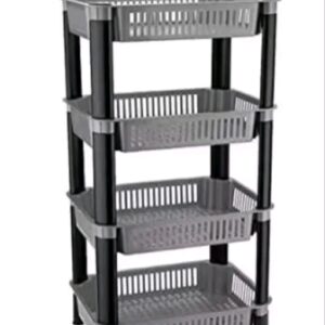 Plastic Trolley Rack for Kitchen Storage Vegetable Organizer