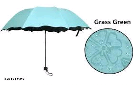 Trendy 3 Fold Magic Umbrella Changing Secret Blossoms with Water - Image 4