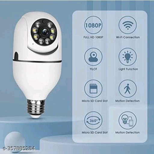 MG77_Full HD Bulb Shape 5MP Full HD Pan/Tilt Wireless WiFi IP CCTV Security Camera Security Camera - Image 3