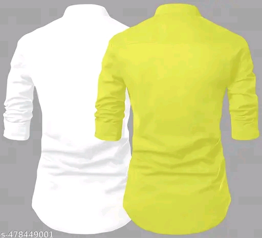 Men's Cotton Short Kurta Men's Long Sleeves Regular Fit Kurta Ethnic Wear Straight Indian Short Kurta Mandarin - Image 2