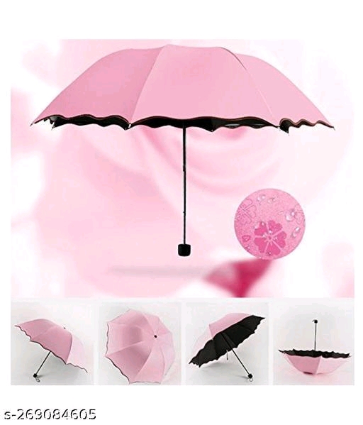 Trendy 3 Fold Magic Umbrella Changing Secret Blossoms with Water