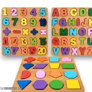 Childrens Toddler English Montessori Board Alphabet ABC Letters Alphabet and Number Puzzle Set Education Letter Puzzle