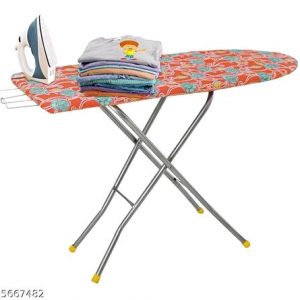 Evohouse® International Quality Self Standing 18″ Unique Folding Ironing Board/Iron Table Stand with Press Holder, Foldable n Height Adjustable/Ironing Board with Heavy Material (B) Ironing Boards
